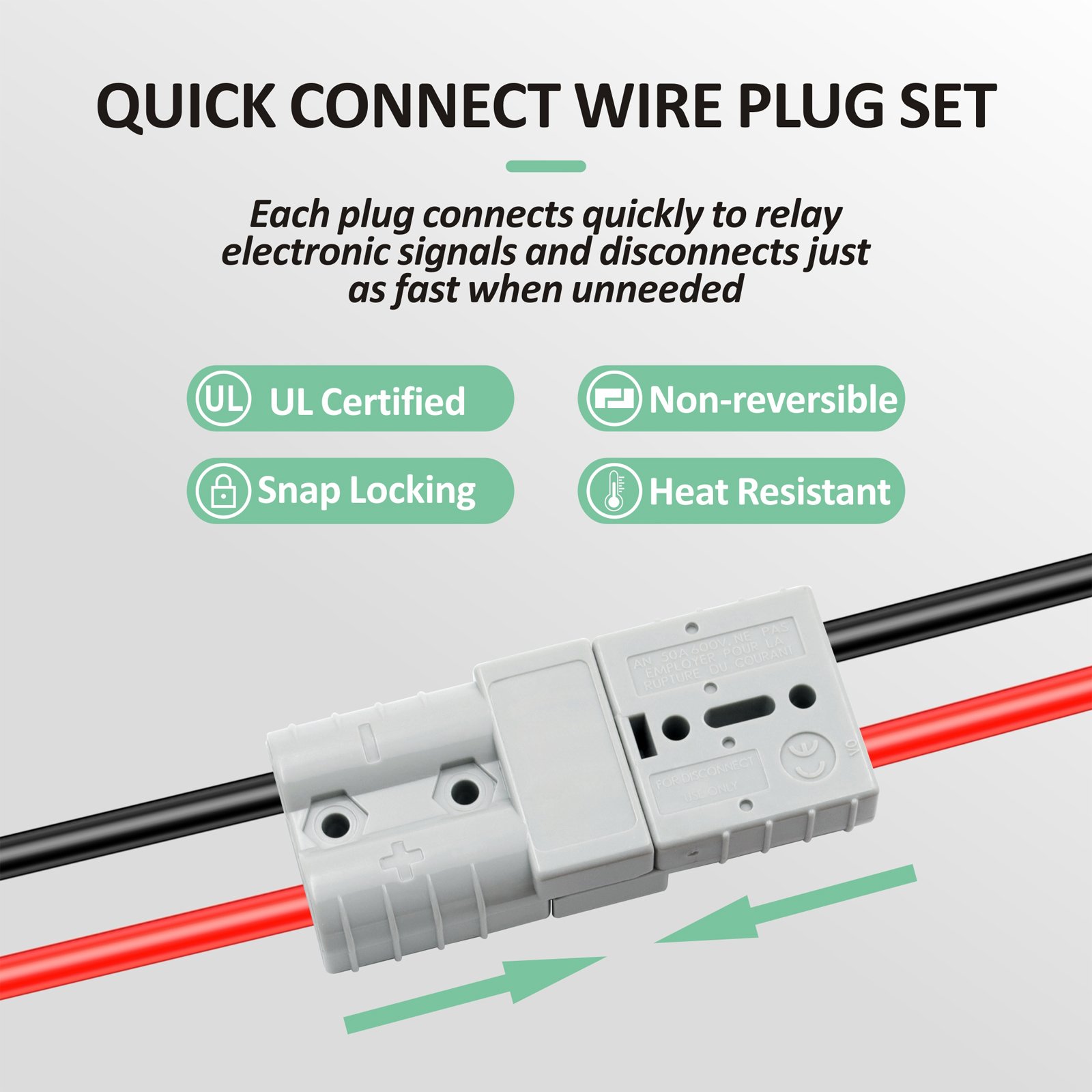 50A 120A 175A 350A Quick Plug Battery Charging Connector High Current Plug 50A Wire Battery Connector Plug