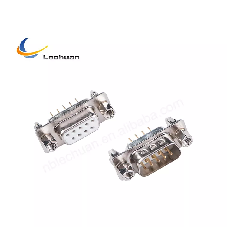 LECHUAN High Quality 9-37Pin Male Female Optional PCB Mounting DIP Straight Right Angle Type D-SUB Connector