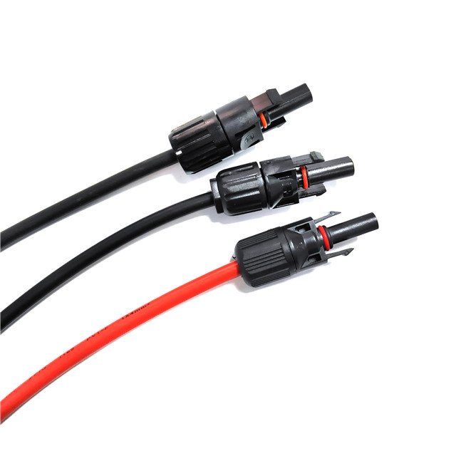 SeanRo copper solar panel cable solar pv connector cable solar panel extension cables