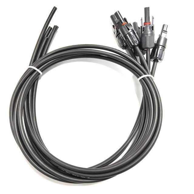 SeanRo copper solar panel cable solar pv connector cable solar panel extension cables