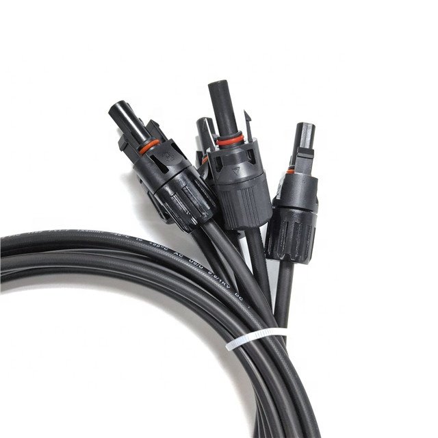 SeanRo copper solar panel cable solar pv connector cable solar panel extension cables