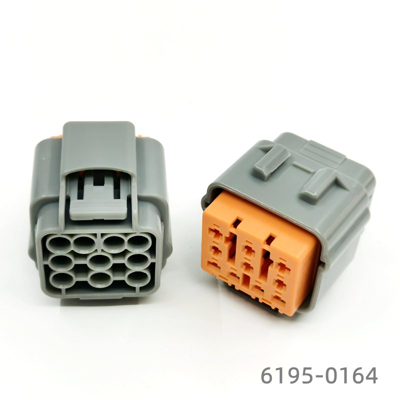 Manufacture Waterproof Connector 6195-0164 Wire to Wire process Automotive Accessory 10 Pin Gray Female Housing for Sale