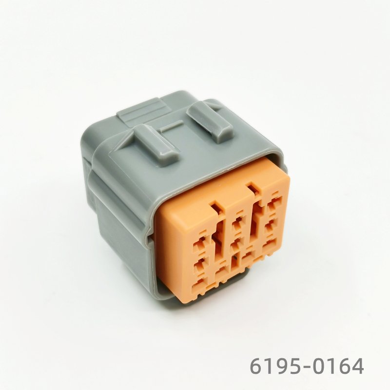 Manufacture Waterproof Connector 6195-0164 Wire to Wire process Automotive Accessory 10 Pin Gray Female Housing for Sale