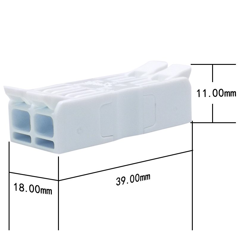 Openwise wire to wire connector plastic spring terminal block with Lever 2 pole 600V for building wiring 928M-2