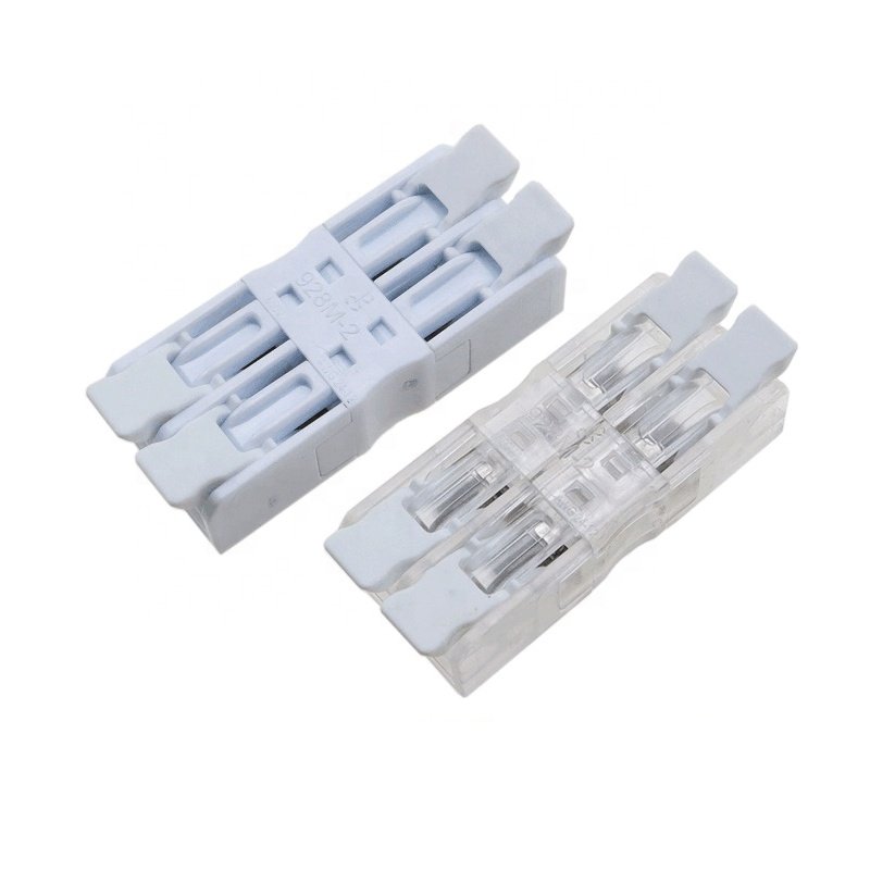 Openwise wire to wire connector plastic spring terminal block with Lever 2 pole 600V for building wiring 928M-2