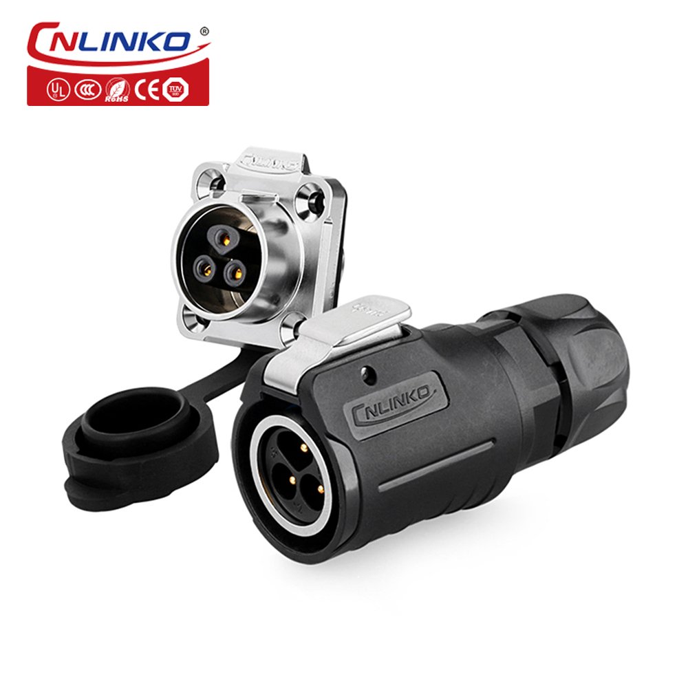 Cnlinko industrial plug ip68 power connector plastic and metal LP16 2 3 4 5 7 8 9 pin male female led waterproof wire connector