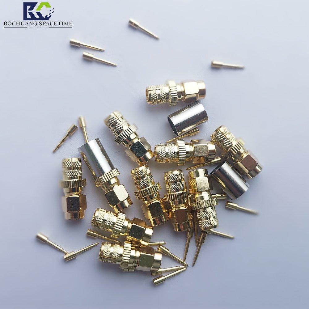 Connectors&Terminals anti drone accessory copper adapter 50 Ohms RFSMA (male) n type rf coaxial cable rg6 coaxial connector