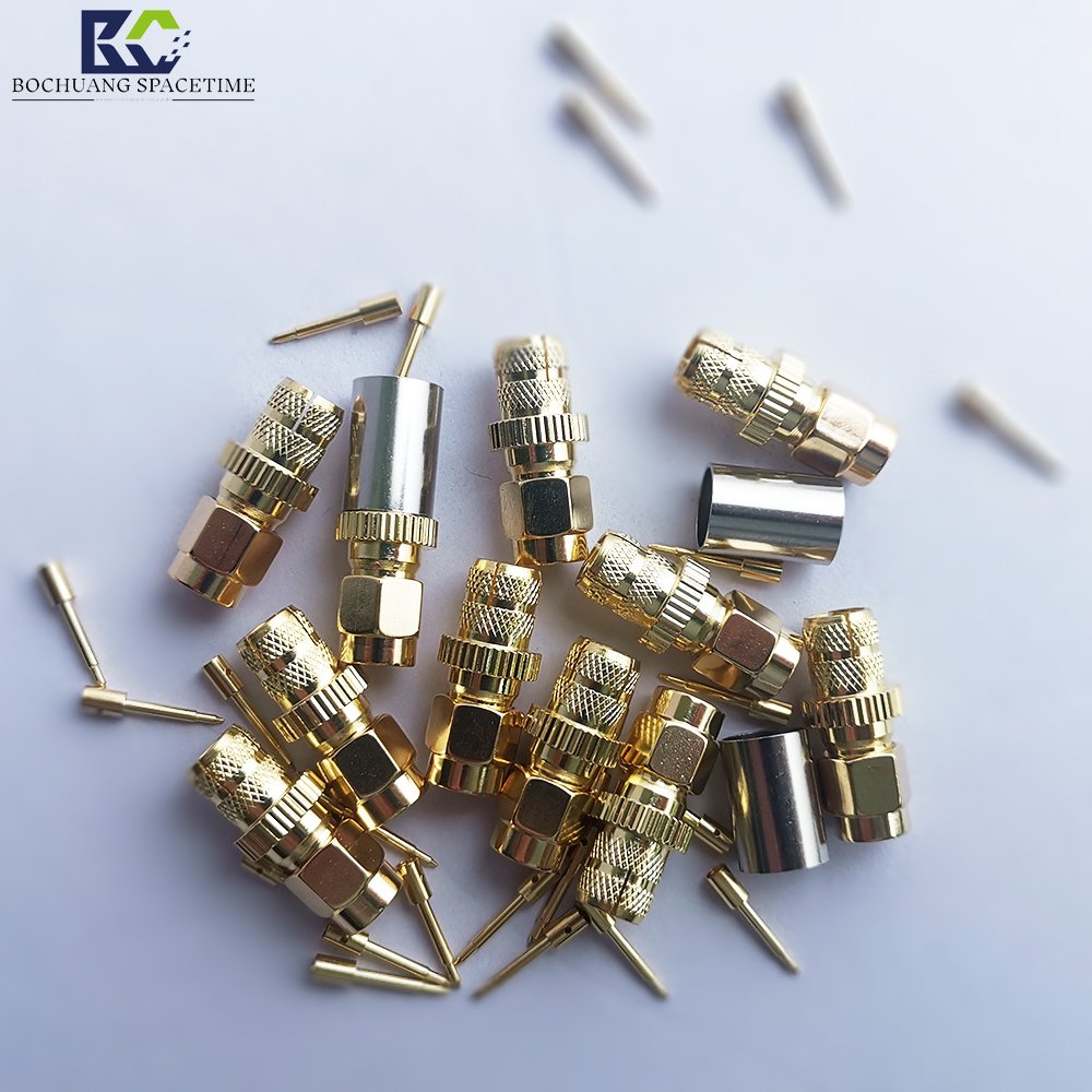 Connectors&Terminals anti drone accessory copper adapter 50 Ohms RFSMA (male) n type rf coaxial cable rg6 coaxial connector
