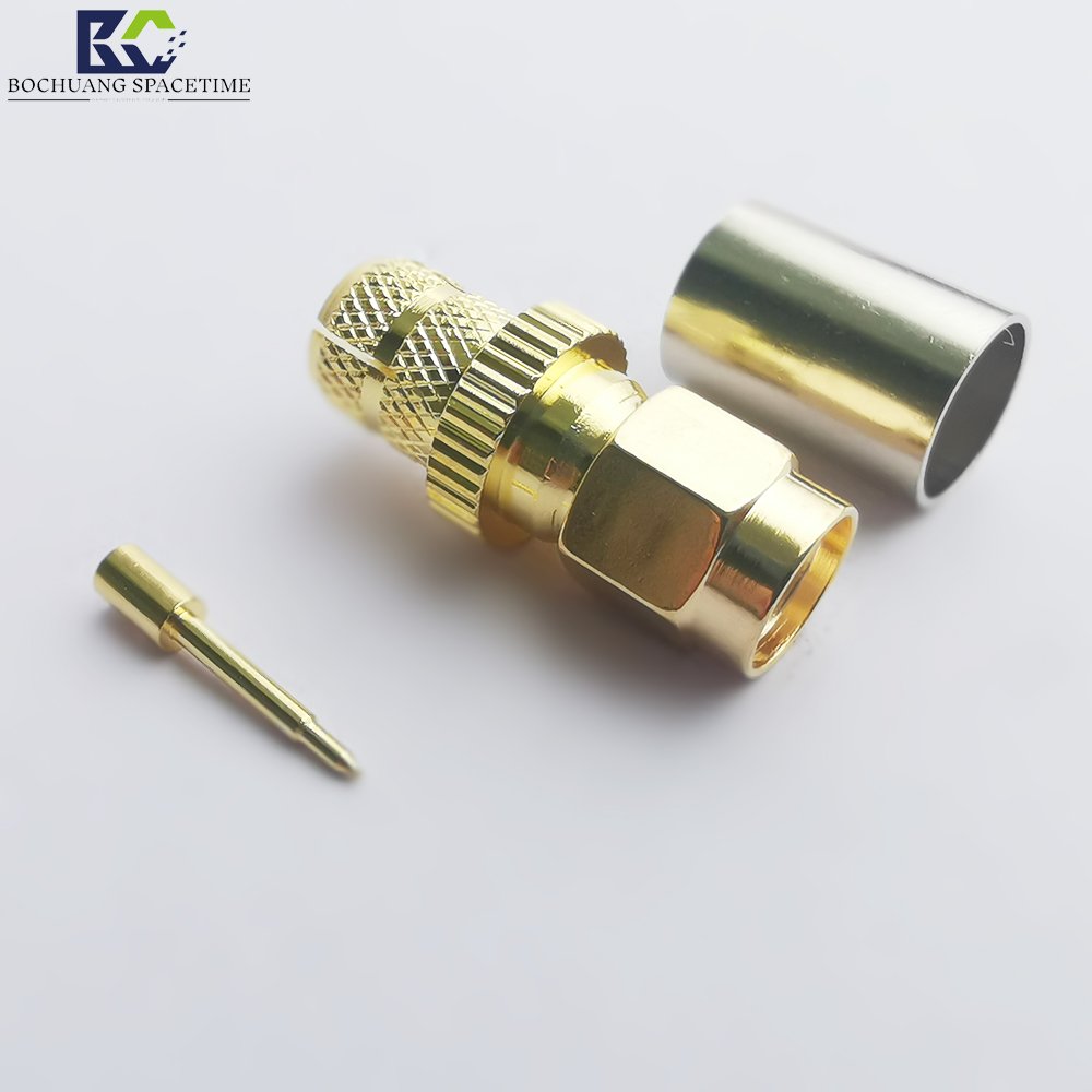 Connectors&Terminals anti drone accessory copper adapter 50 Ohms RFSMA (male) n type rf coaxial cable rg6 coaxial connector