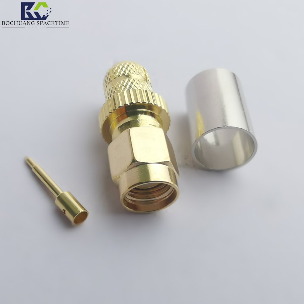 Connectors&Terminals anti drone accessory copper adapter 50 Ohms RFSMA (male) n type rf coaxial cable rg6 coaxial connector
