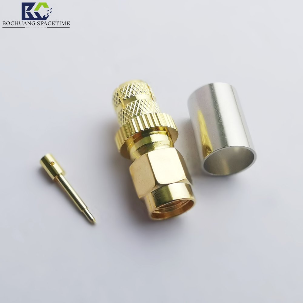 Connectors&Terminals anti drone accessory copper adapter 50 Ohms RFSMA (male) n type rf coaxial cable rg6 coaxial connector