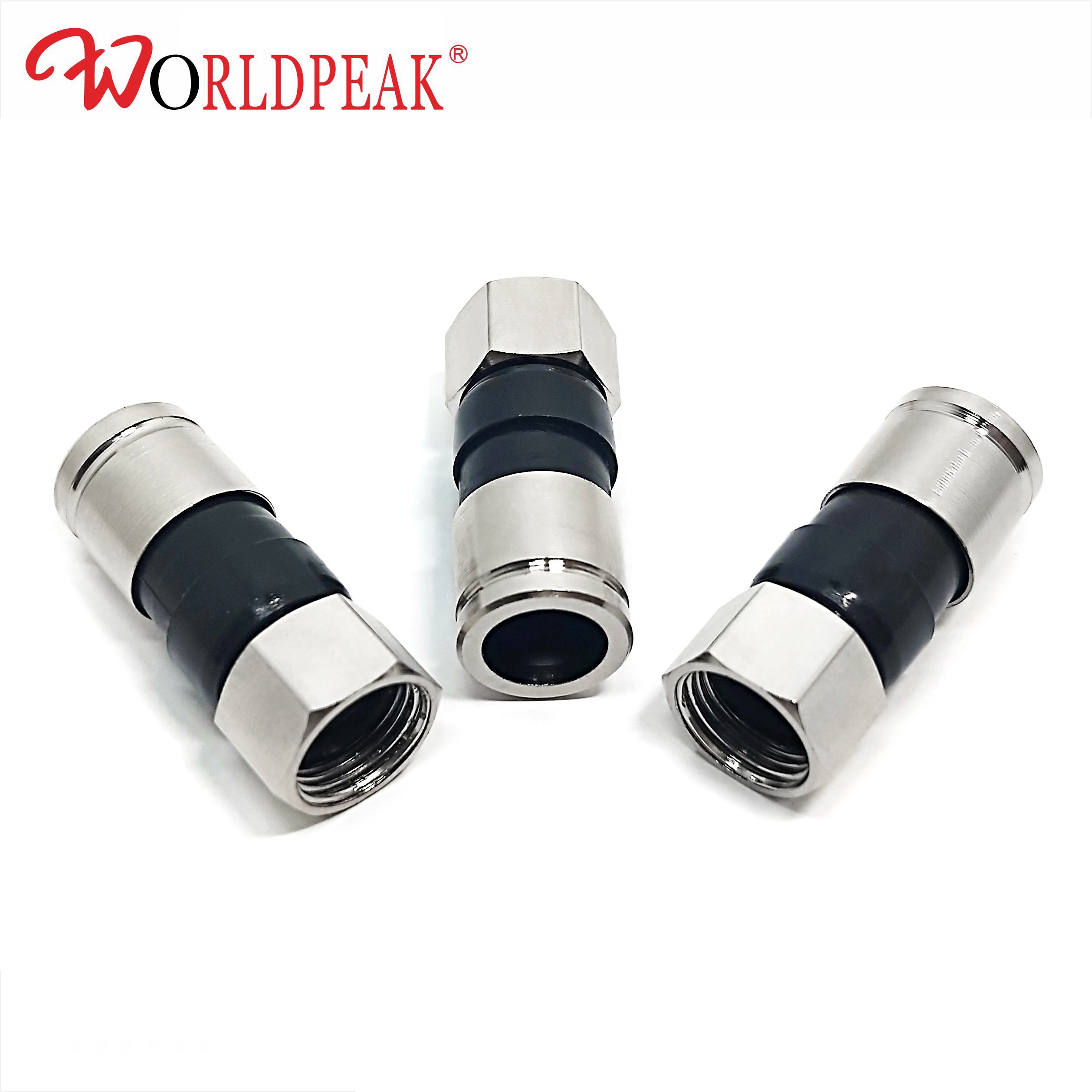 RG6 F pin male Compression connector extruded F digital TV brass Connector For antenna Satellite satellite receiver