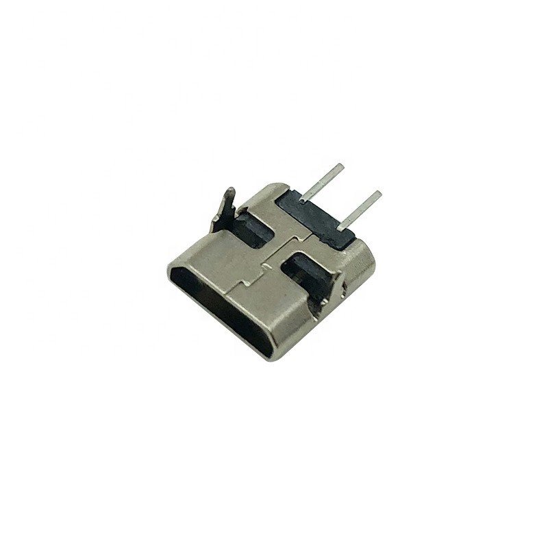 Micro USB Type B 2P Female Socket V8 Connector Gold Plated Solder Type with Pins Copper Contact for PCB Current Application