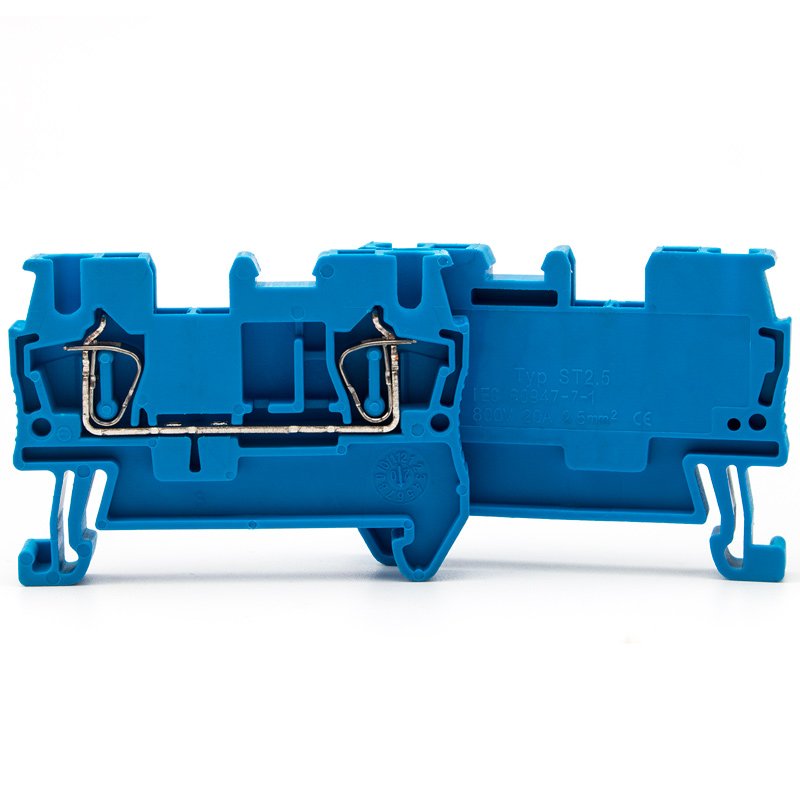 JST 2.5 Blue Din Rail spring connection terminal block ST 2.5 spring type in-line terminal block ST2.5 wire connector