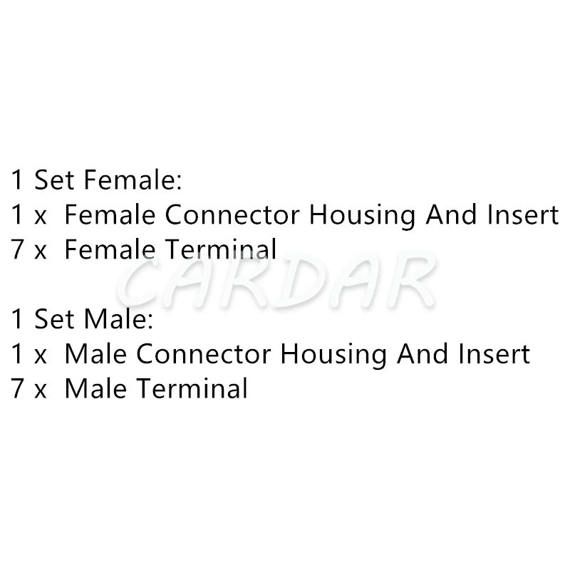 1 Set 7 Pin Car Cable Harness Socket Automotive Connector 4A1670-0000 90980-12D92 1310-6736 7189-8974