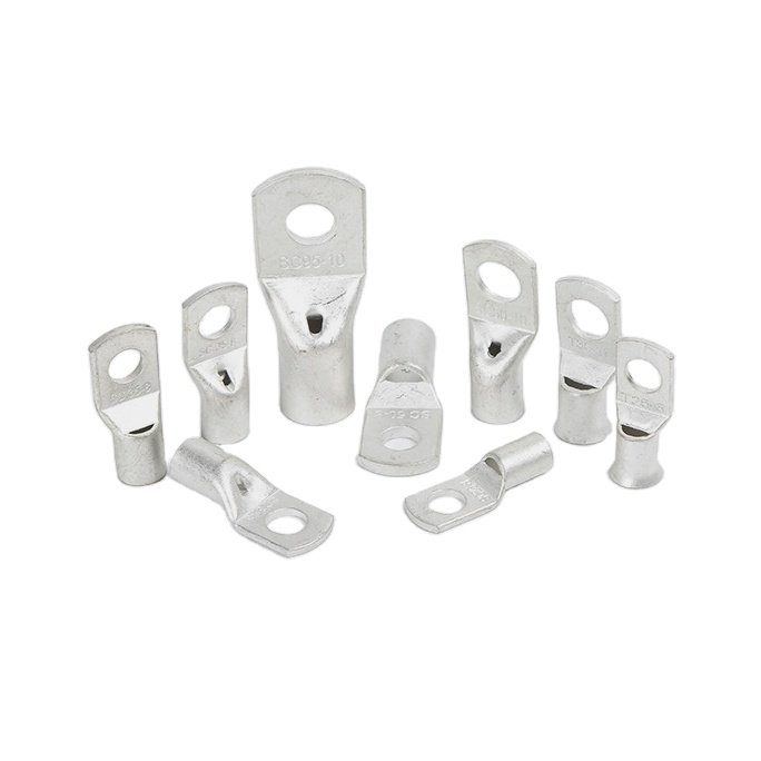 Heavy Duty T series Ring Eyelets Electrical Connectors Battery Cable Terminals Tubular Rope Ends Tinned Copper Wire Lugs