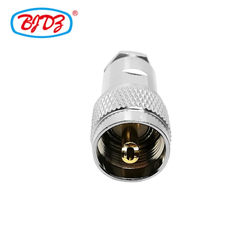 Factory supply UHF MALE PL259 PLUG STRAIGHT CLAMP Screw FOR LMR195 LMR200 RG58 RG303 RG223 RG400 RG142 RF Coax Coaxial connector