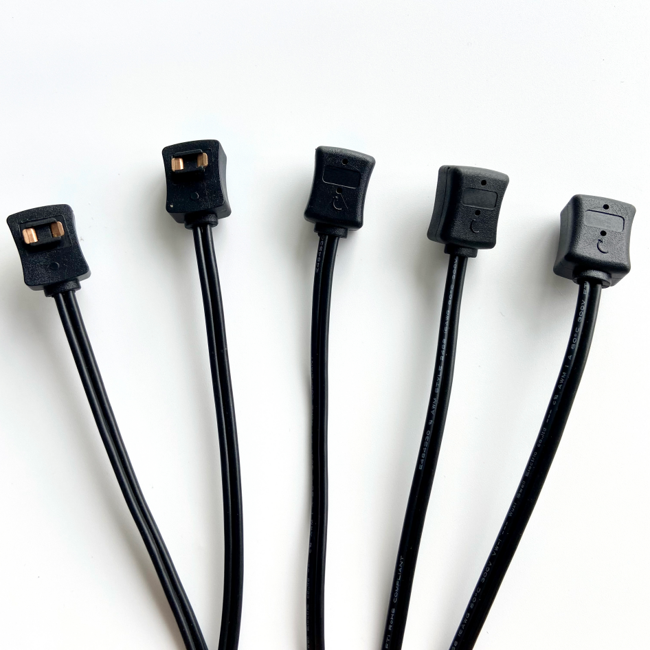 DC Power Connector Plug for Thin Track Rail to Light UP Retail Display Light Tube and Shelf Light Tube System