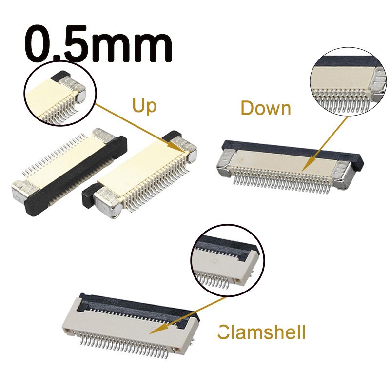 Fpc connector 0.5mm pitch Flexible cable socket ffc fpc Vertical SMD Connector 0.5mm