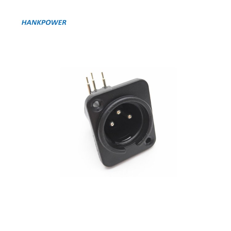 Right Angle Microphone Black Male Female 3Pin Panel Chassis Mount Socket Audio XLR Connector PCB Mount