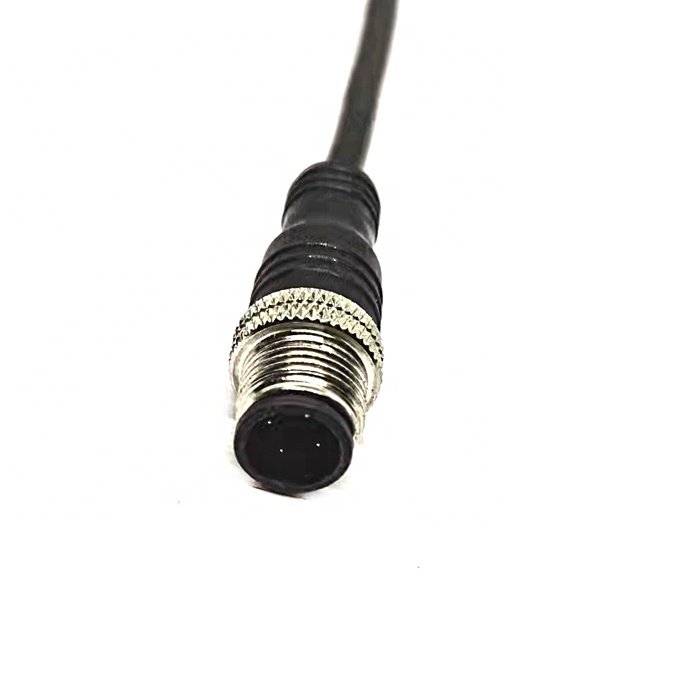 OEM Waterproof IP68 IP67 Circular Automotive Electrical 30cm Cable M12 4 pin Connector for Industrial Automation