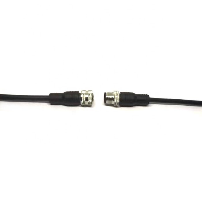OEM Waterproof IP68 IP67 Circular Automotive Electrical 30cm Cable M12 4 pin Connector for Industrial Automation
