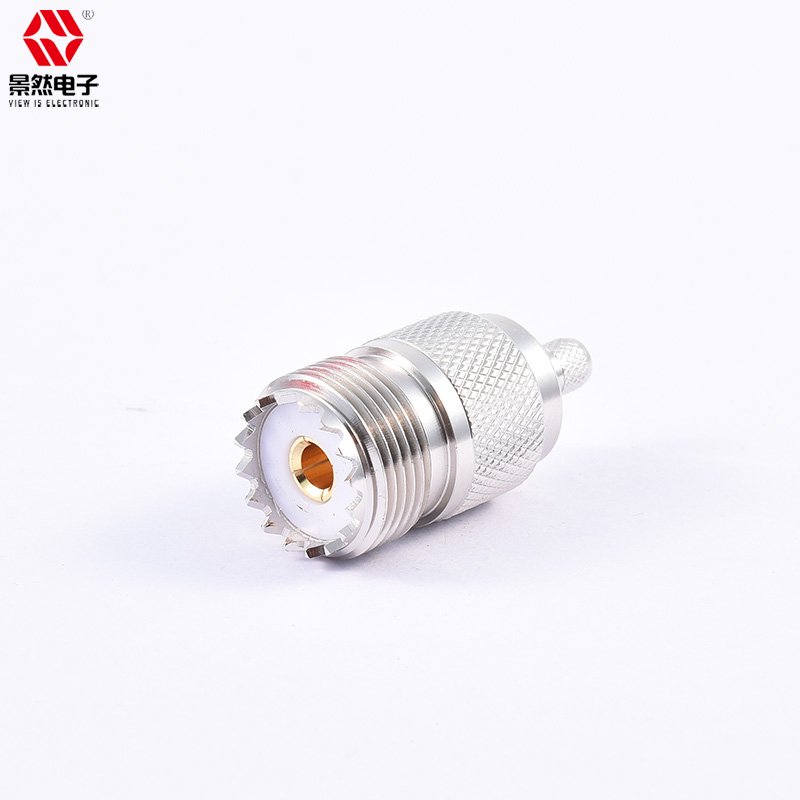 PL259 UHF connector for antenna communication crimp RG58 RG142 cable straight Nickle SO-239 jcak