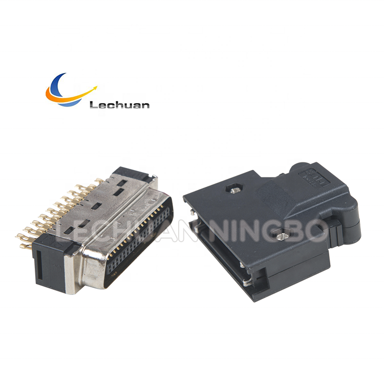 LECHUAN 3M Replaced 1.27mm SCSI MDR Mini D Ribbon 36Pin I/O Connector Buckle Type Solder 10136-3000PE Male Plug Connector