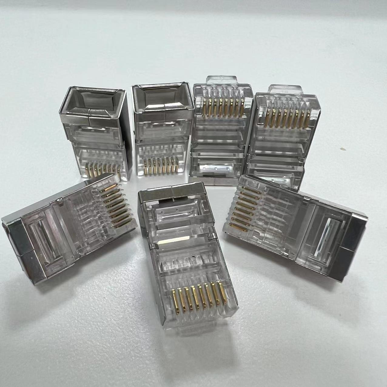 100 pcs/pack CAT6 RJ45 Ethernet Network Male Connector 8 pin Cat6 shielded 8P8C Modular Plug