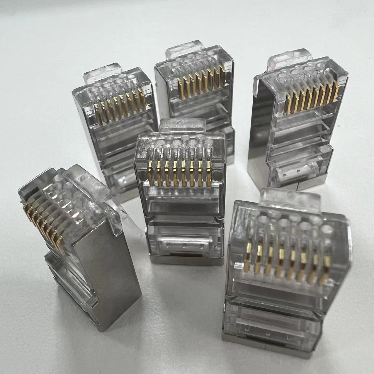 100 pcs/pack CAT6 RJ45 Ethernet Network Male Connector 8 pin Cat6 shielded 8P8C Modular Plug