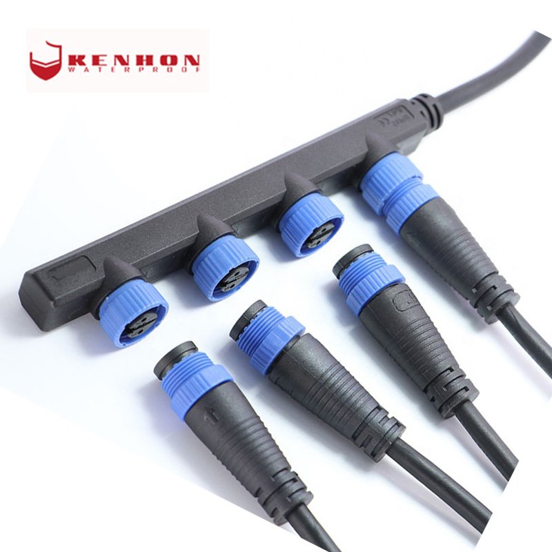 Factory Ip67 IP68 Wire Cable 2 3 4 Way 2 3 4 Pin Waterproof Connector F Type Plug