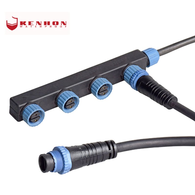 Factory Ip67 IP68 Wire Cable 2 3 4 Way 2 3 4 Pin Waterproof Connector F Type Plug