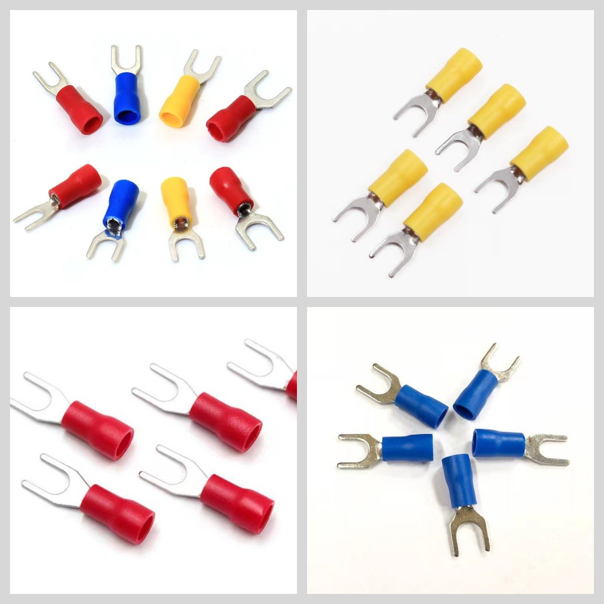 Custom SV Crimp Terminal Connector Cord Pin End Terminal Wire Copper Crimp Connector Y Type Fork Pre-Insulated Spade Terminals