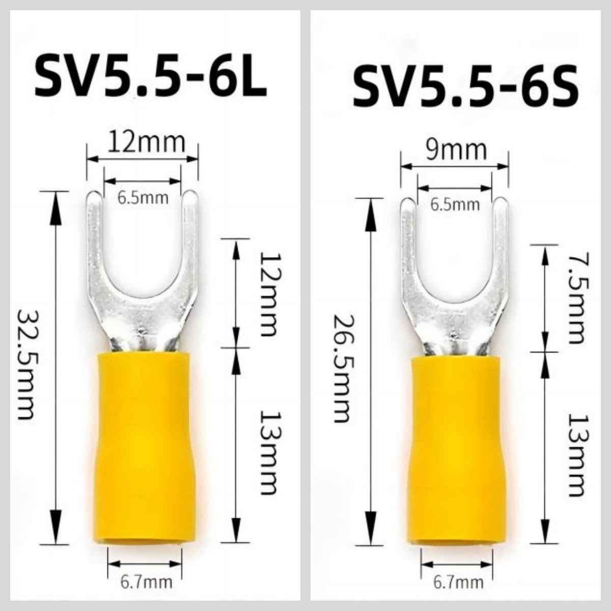 Custom SV Crimp Terminal Connector Cord Pin End Terminal Wire Copper Crimp Connector Y Type Fork Pre-Insulated Spade Terminals