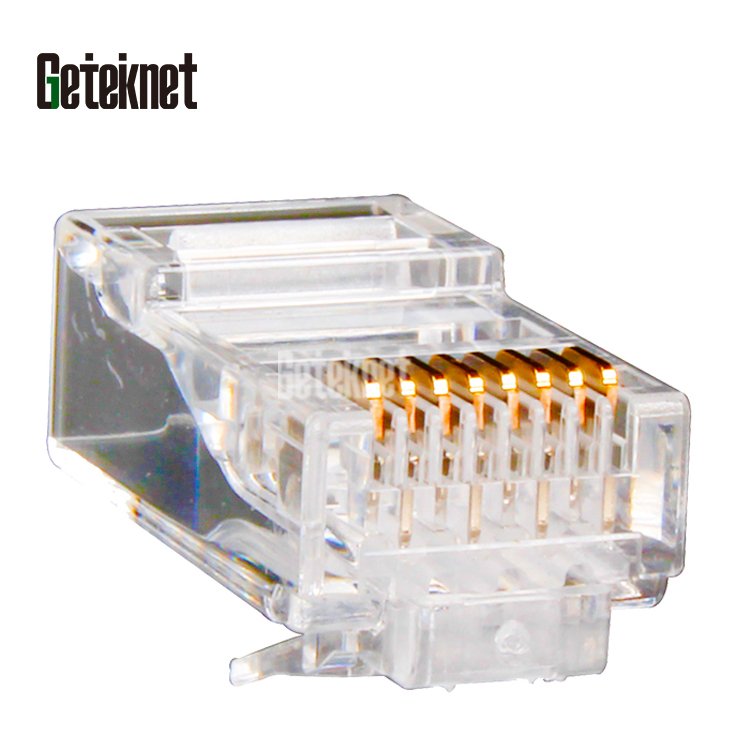 10pcs/unit RJ45 Connector Cat6 8P8C RJ45 Plug UTP RJ45 Connecter Cat6 Unshielded Network Modular Plug Transparent Male GETEKNET