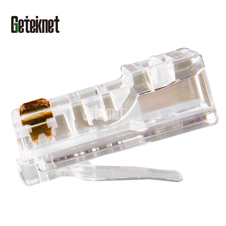 10pcs/unit RJ45 Connector Cat6 8P8C RJ45 Plug UTP RJ45 Connecter Cat6 Unshielded Network Modular Plug Transparent Male GETEKNET