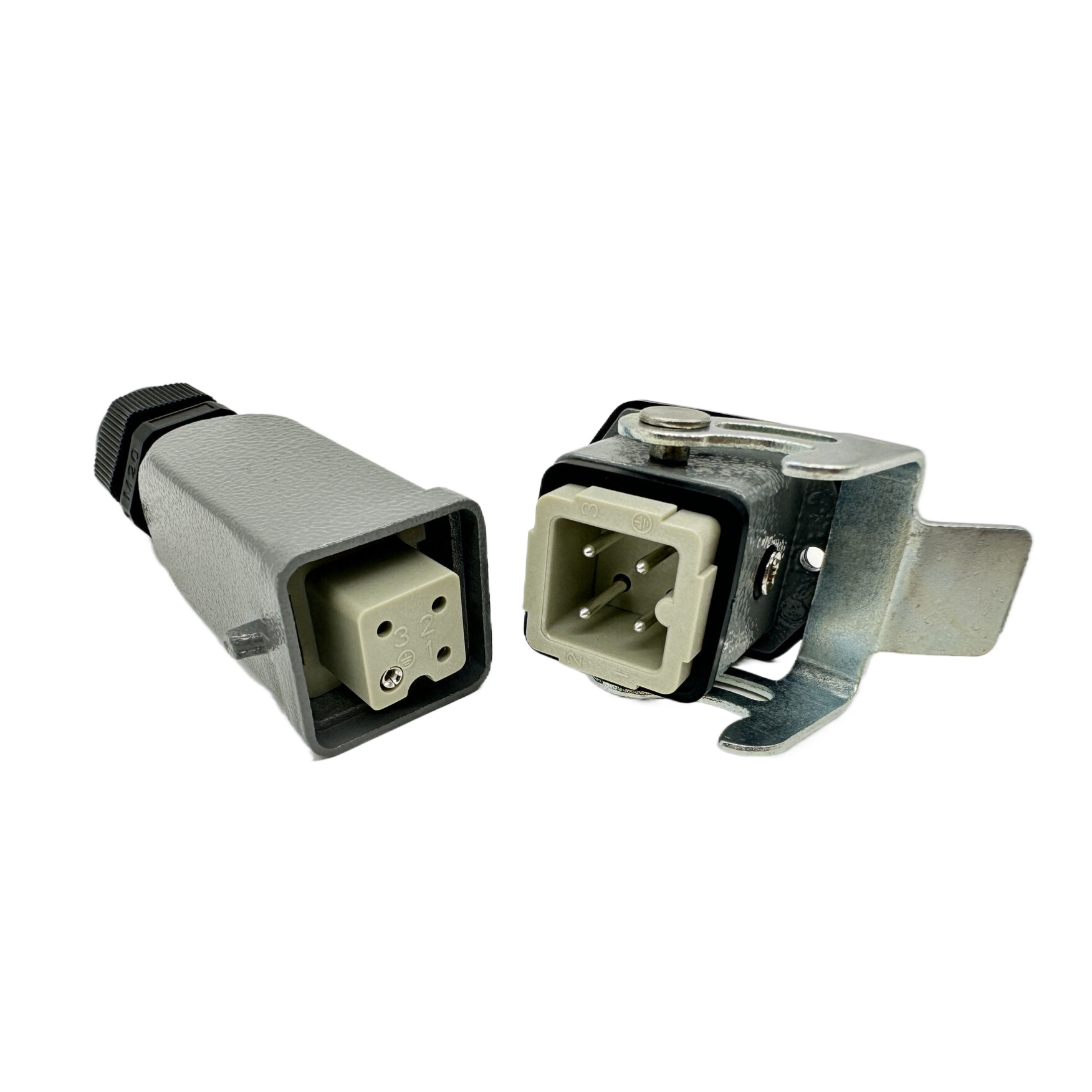 Heavy-duty connector H3A kit 3pin adapter harting connector suel ejector side out universal adapter
