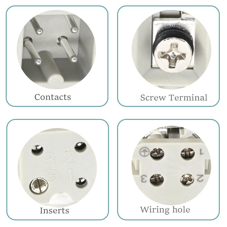 Heavy-duty connector H3A kit 3pin adapter harting connector suel ejector side out universal adapter