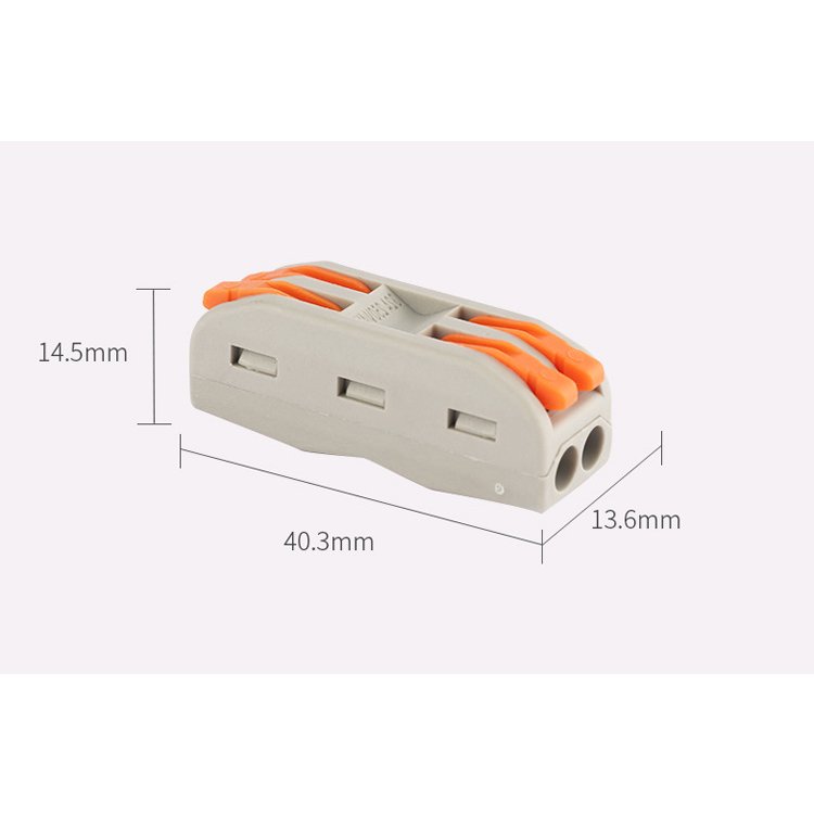 Two-sided AP-2-2 quick connection terminal orange button wire connector Connecting clip butt joint two in and two out