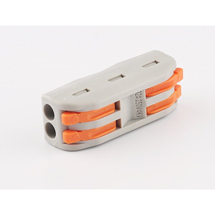 Two-sided AP-2-2 quick connection terminal orange button wire connector Connecting clip butt joint two in and two out