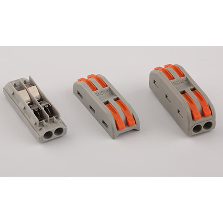 Two-sided AP-2-2 quick connection terminal orange button wire connector Connecting clip butt joint two in and two out