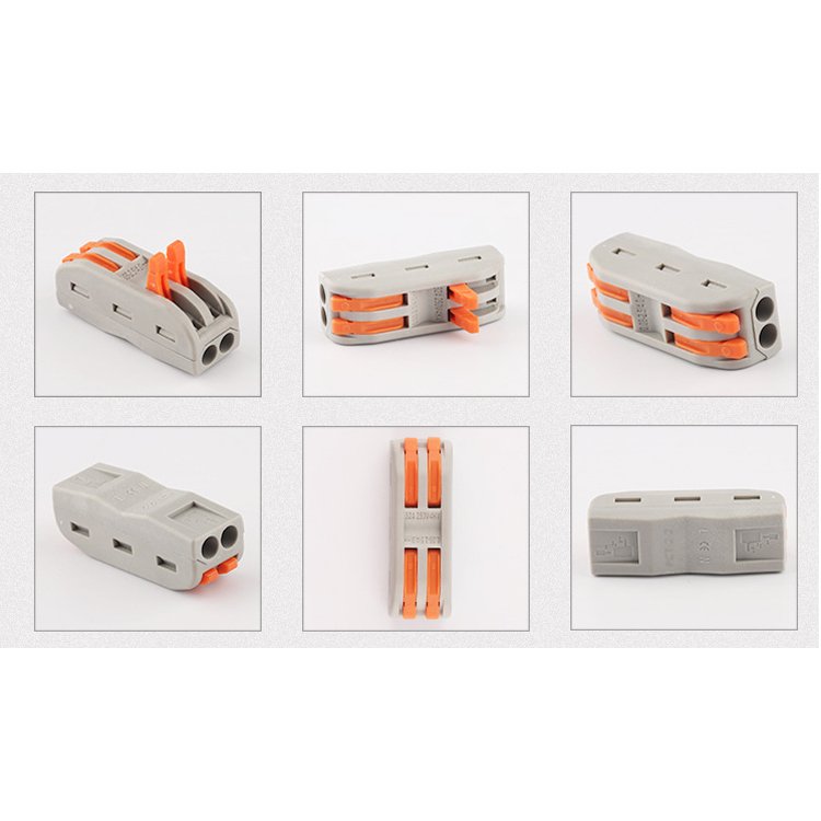 Two-sided AP-2-2 quick connection terminal orange button wire connector Connecting clip butt joint two in and two out