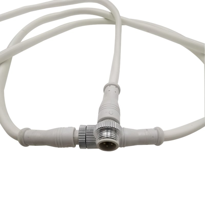 Male Female IP67 Plug M12 White PVC Nylon Waterproof Electric LED Connectors