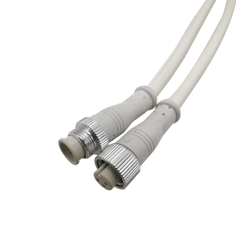 Male Female IP67 Plug M12 White PVC Nylon Waterproof Electric LED Connectors