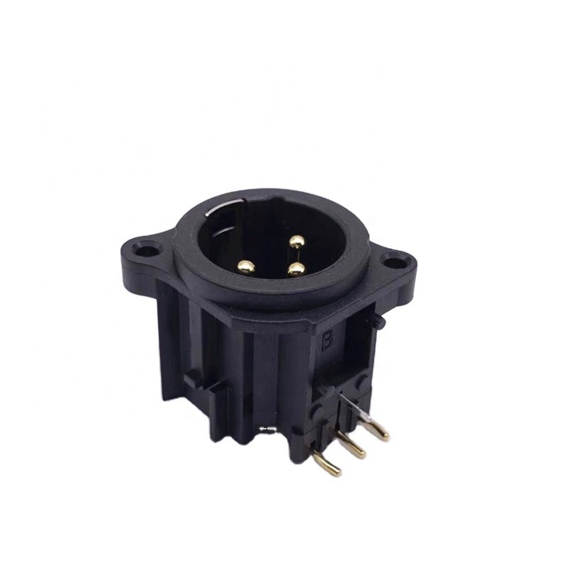 XLR 3Pin Male Female jack Right Angle Chassis PCB Panel Socket xlr connector 3 pin