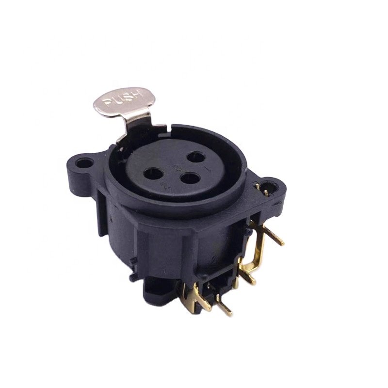 XLR 3Pin Male Female jack Right Angle Chassis PCB Panel Socket xlr connector 3 pin