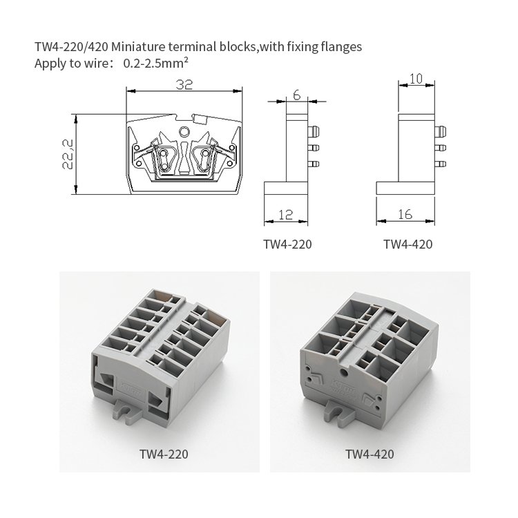 New Type Wire Insert Spring Quick Terminal Block Connector Miniature Terminal Blocks