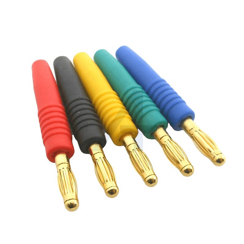 JIALUN Gold plated brass 2mm banana male plug lantern head banana plug connector