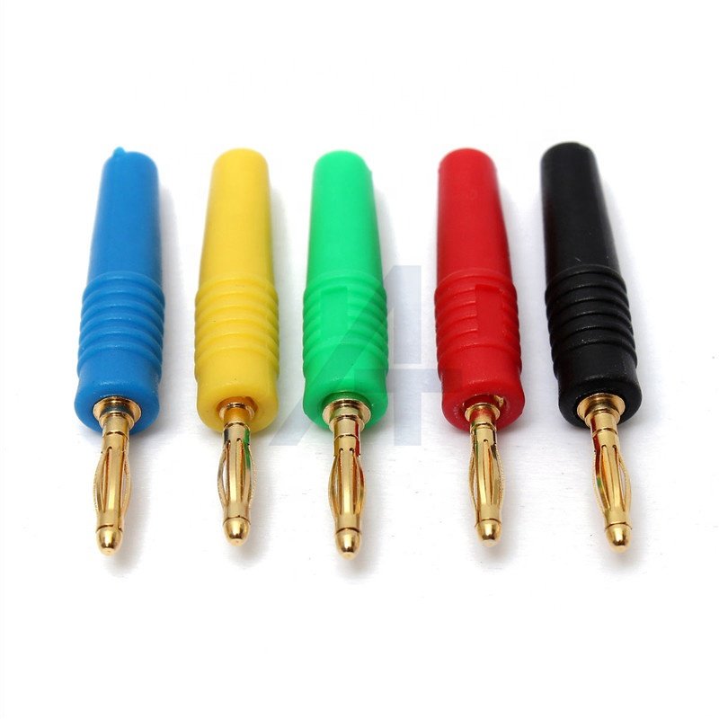 JIALUN Gold plated brass 2mm banana male plug lantern head banana plug connector
