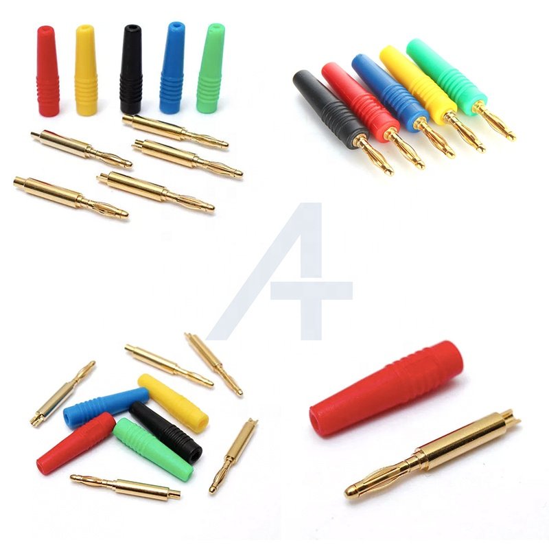 JIALUN Gold plated brass 2mm banana male plug lantern head banana plug connector